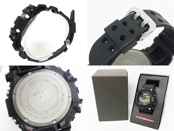 カシオ G-SHOCK DW-8200Z-1T メンインブラック FROGMAN+triclubdoha.com