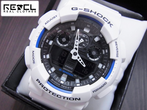 G-SHOCK/Gショック デジアナ ワールドタイム 白/GA-100B-7AJF買い取り